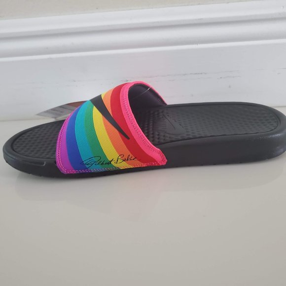 New Nike Benassi JDI Be True Sandals Slides Rainbo main image 7